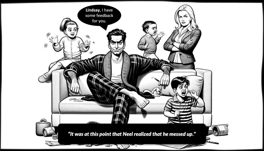 It's not your fault. Negative feedback is harmful (usually).